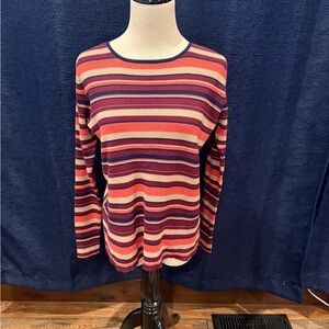 Kavu Multicolor Striped Long Sleeve Top